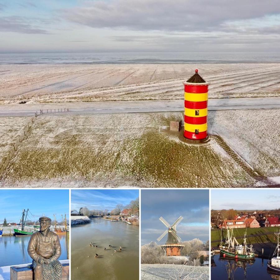 Oltmanns Ferienhaus Bummert Am Hafen Greetsiel Luaran gambar
