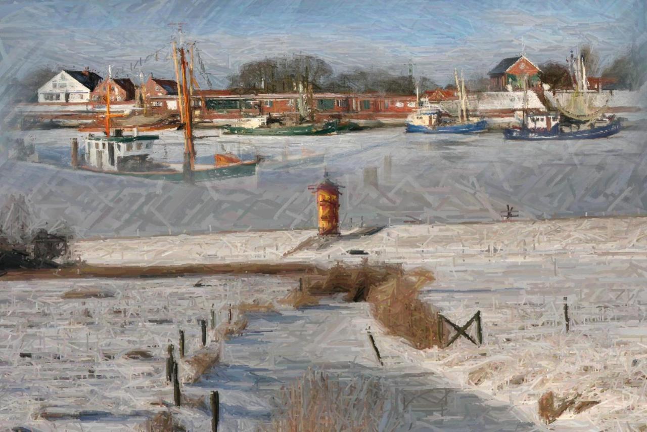 Oltmanns Ferienhaus Bummert Am Hafen Greetsiel Luaran gambar