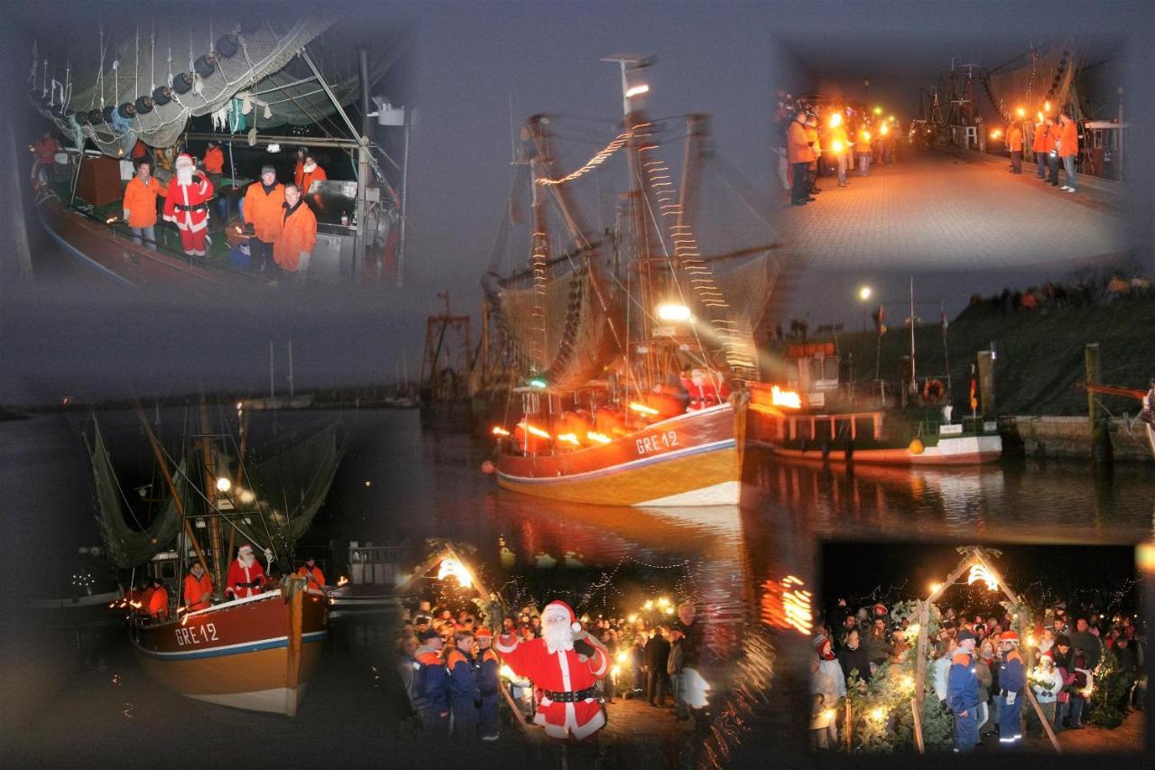 Oltmanns Ferienhaus Bummert Am Hafen Greetsiel Luaran gambar